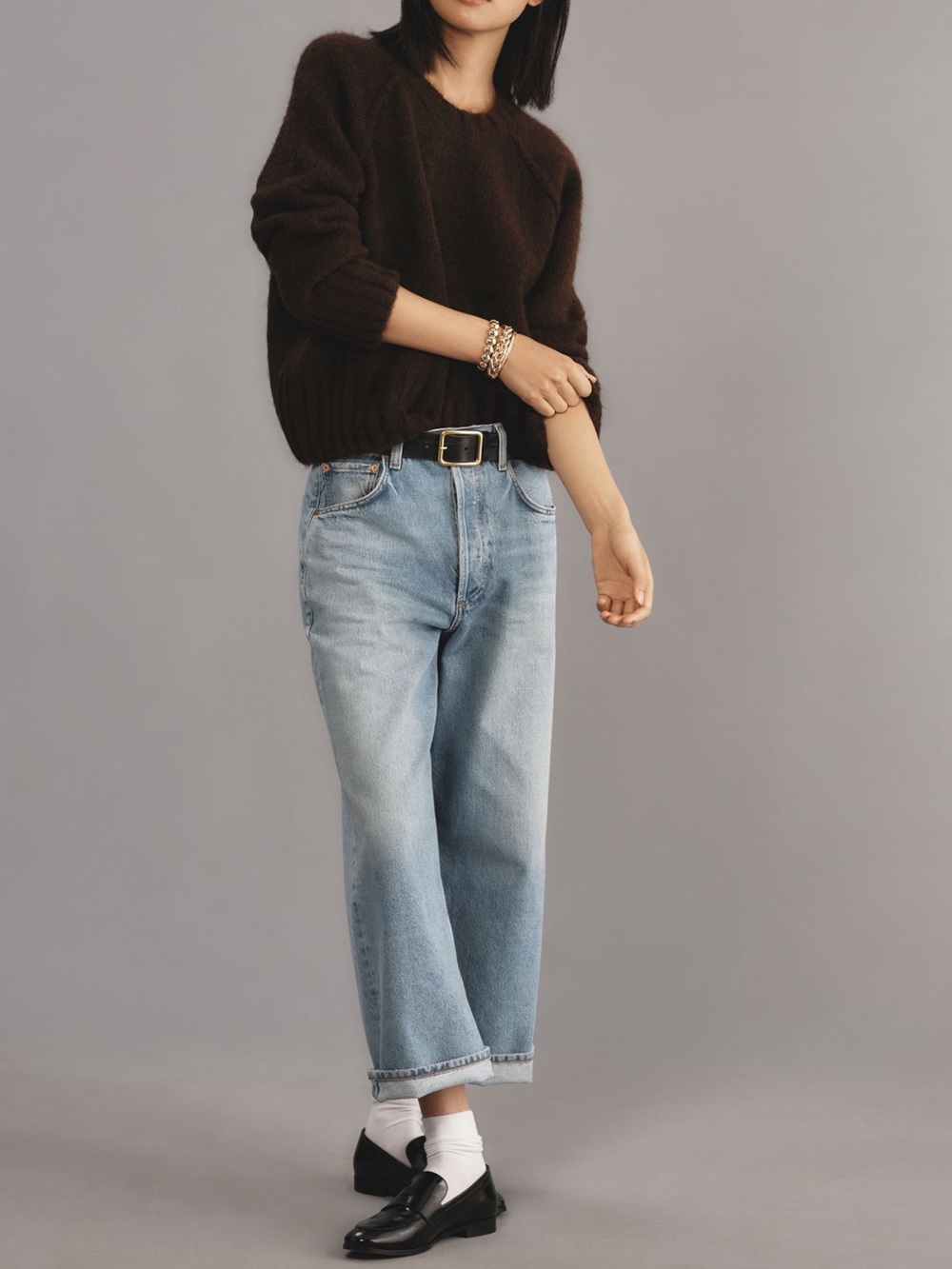 Anthropologie Cline Chunky Crew-Neck Sweater S
